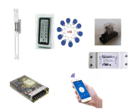 Maasland electroslot set met Wifi module, codeclavier, jettons en voeding.Art. 4219  (QU)