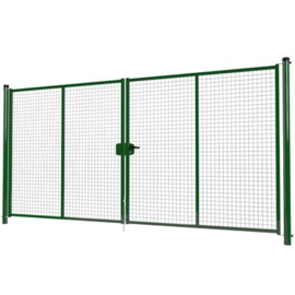 Dubbele tuinpoortset met gaasvulling 4000x2000 - RAL6005 Art. nr. TPD6005400200S prijs per Set excl. BTW