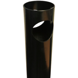 Plantsoenpaal Ø60,3x1,75x1400 mm met gat t.b.v. buis Ø42 mm - RAL9005 Art. nr. PR900560175140G prijs per Stuk(s) excl. BTW