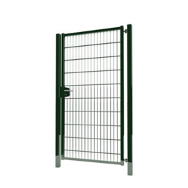 Enkele tuinpoortset met dubbelstaafmatvulling 1000x2000 - RAL6009 Art. nr. TPTDM60091020S prijs per Set excl. BTW