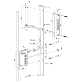 Locinox VOLTA – Opbouwslot met extern codeklavier op batterijen – Enkelzijdig