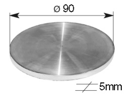 RO INOX 90X5~~INOX SCHIJF 90X5