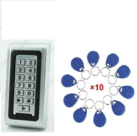 Set drukknop met Codeclavier Kijzer S212 Small RVS Vandaalbestendig met 10 Jettons RFID en weerbestendig.IP 67, dus werkt zelfs onder water. Art. 0212, 10x Art. 0200, Art. 0251  (QU)