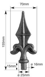 152~~LASBARE HEKPUNT 155X70MM