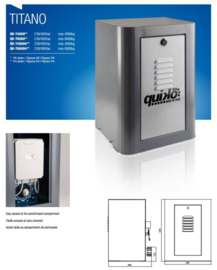 Quiko Titano, QK T4000 400V Module 4 of 6 tandwiel, motor-unit, voor schuifpoorten tot 4000kg. met sensoren , sturing. Art. 0504  (QU)
