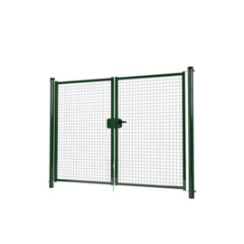 Dubbele tuinpoortset met gaasvulling 2400x1800 - RAL6009 Art. nr. TPD6009240180S prijs per Set excl. BTW