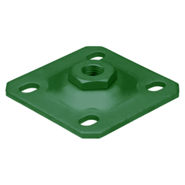 Muurplaat scharnier t.b.v scharnierassen M12 - verzinkt en gecoat RAL6005 Art. nr. BBM600512  (TH)