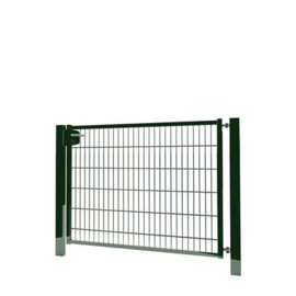 Enkele tuinpoortset met dubbelstaafmatvulling 1500x1200 - RAL6009 Art. nr. TPTDM60091512S prijs per Set excl. BTW