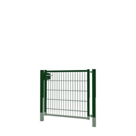 Enkele tuinpoortset met dubbelstaafmatvulling 1000x1000 - RAL6005 Art. nr. TPTDM60051010S prijs per Set excl. BTW