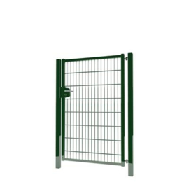 Enkele tuinpoortset met dubbelstaafmatvulling 1000x1600 - RAL6005 Art. nr. TPTDM60051016S prijs per Set excl. BTW