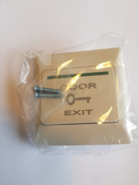 Drukknop extra plat, opbouw. Door Exit. Art. 0805  (QU)