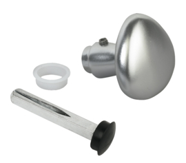 3006R-2~~P00005998 - Halve ronde knop in aluminium-krukstift vierkant 8mm