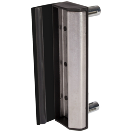 Locinox Slotvanger (RVS) voor vierkant profiel - slagplaat RAL9005 Art. nr. SAKL9005QF2