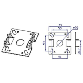 Muursteun plaatsbesparend voor Suno 45Sxx Art nr. 100397  (SE)
