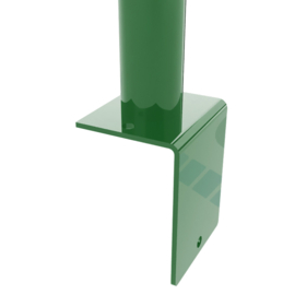 Staander Ø60 mm op L-voetplaat - 1100 mm - RAL6005 Art. nr. PRLV600560175110 prijs per Stuk(s) excl. BTW