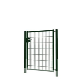 Enkele tuinpoortset met dubbelstaafmatvulling 1000x1400 - RAL6009 Art. nr. TPTDM60091014S prijs per Set excl. BTW