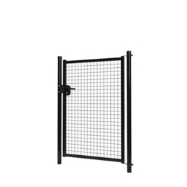 Enkele tuinpoortset met gaasvulling 1000x1500 - RAL9005 Art. nr. TPS9005100150S prijs per Set excl. BTW