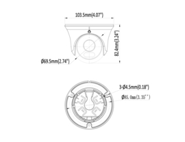 Entrya IPC6T5F4 Camera Smart DualLight 5MP 3,6mm Turret Art nr. 105388  (SE)