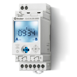 Tijdschakelklok 230V met weekprogramma 2C NFC programmatie Art nr. #REL672  (NE)