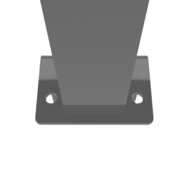 Staander 60x60 mm op L-voetplaat - 1900 mm - RAL7016 Art. nr. PLV701660602190 prijs per Stuk(s) excl. BTW