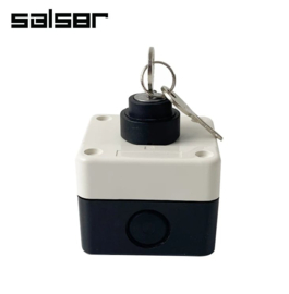 Sleutelschakelaar 3 standen, 2x NO contacten , waterdicht, universeel, Art. nr 4101  (QU)