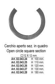 02.043.25~~OPEN RING H 110mm # 12 MM
