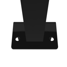 Staander 60x40 mm op L-voetplaat - 1900 mm - RAL9005 Art. nr. PLV900560402190 prijs per Stuk(s) excl. BTW