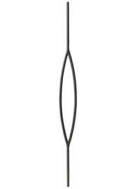 18.154.RD14.TB~~SPIJL RAL 9005 H1000X98MM DIKTE 14mm