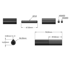 08R4100AF080REG~~REGELBARE LASPAUMEL- UITEINDEN PLAT - STAAL- 80MM