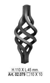 159-2~~WARM UITGESMEDE TORS #10MM