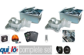 Quiko RVS/INOX Sub Professional, ondergrondse poortopener set voor 2 vleugels tot 3 meter en tot 350kg .En WIFI Art.0760  (QU)