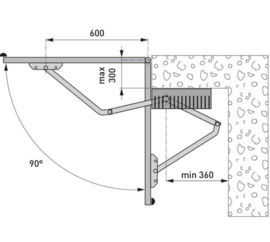 Ditec Arc 1BH , kit knikarm motoren. 2x24V, tot 5 meter vleugellengte. Voor intensief gebruik. Kit draaihekaandrijving knikarm opbouw tot 5m vleugel basis  (HO)