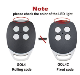10x Ditec Gol4, 4-kanaals handzender, Entrematic. met witte lenskap. Art. nr Gol wit €24,95 p/st.  (QU)