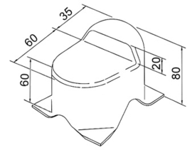 NO146~~POORTSTOP VERZINKT.  .  (ME)