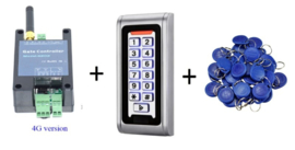 Kit K4G Gsm module, incl, adapter. en Geen gesprekskosten. met 212 codeclavier en jettons.  (QU)