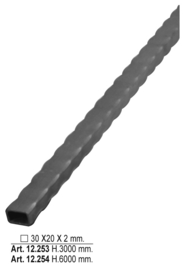 PM30X20~~L= 3000MM GEHAMERDE PROFIELBUIS