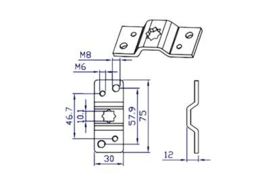 Universele muursteun voor Suno 45 Art nr. 100395  (SE)