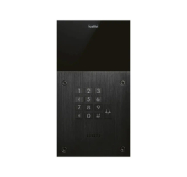 Fasttel FT600K is een parlofoon met 2 sip accounts, zwart geanodiseerd en beschikt over 1 drukknop, codeklavier. De meegeleverde behuizing laat toe het toestel zowel op-als inbouw te plaatsen. 216x116mm. (HO)