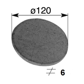 RO120X6~~SCHIJF IN IJZER - 120x6