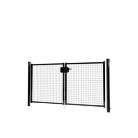 Dubbele tuinpoortset met gaasvulling 2400x1250 - RAL9005 Art. nr. TPD9005240125S prijs per Set excl. BTW