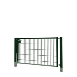 Enkele tuinpoortset met dubbelstaafmatvulling 1500x1000 - RAL6009 Art. nr. TPTDM60091510S prijs per Set excl. BTW