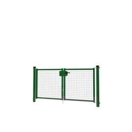 Dubbele tuinpoortset met gaasvulling 2000x1000 - RAL6005 Art. nr. TPD6005200100S prijs per Set excl. BTW