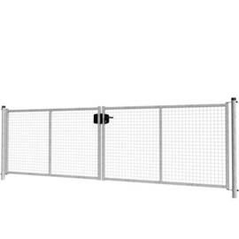 Dubbele tuinpoortset met gaasvulling 4000x1250 - verzinkt Art. nr. TPDVV400125S prijs per Set excl. BTW