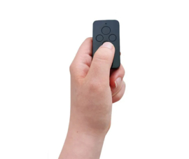 PAL 4-kanaals handzender zwart, 433 Mhz.  (PO)