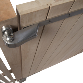 Locinox Vandalismebestendig 4D-scharnier voor houten poorten - Scharnierarm 300 mm voorgeboord met 3xØ9 mm Art. nr. 4DW300A2  (TH)