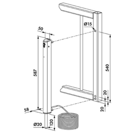 Locinox ELECTRADROP-E-SILV  Art. nr. ELECTRADROPZILV - Gemotoriseerde grondgrendel met fail close-functionaliteit-zilver (HO)   €495,95