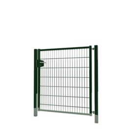 Enkele tuinpoortset met dubbelstaafmatvulling 1200x1400 - RAL6009 Art. nr. TPTDM60091214S prijs per Set excl. BTW