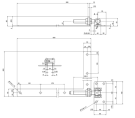 130-WH-M24DX~~SP-130M24-D "L" SCHARNIER - L=600MM- RAL 9005