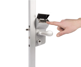 Locinox Codeslot VINCI - code in- en uitgang - profiel 30-50mm - kruk 3006C + cilinder (TH)