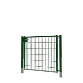 Enkele tuinpoortset met dubbelstaafmatvulling 1200x1200 - RAL6005 Art. nr. TPTDM60051212S prijs per Set excl. BTW